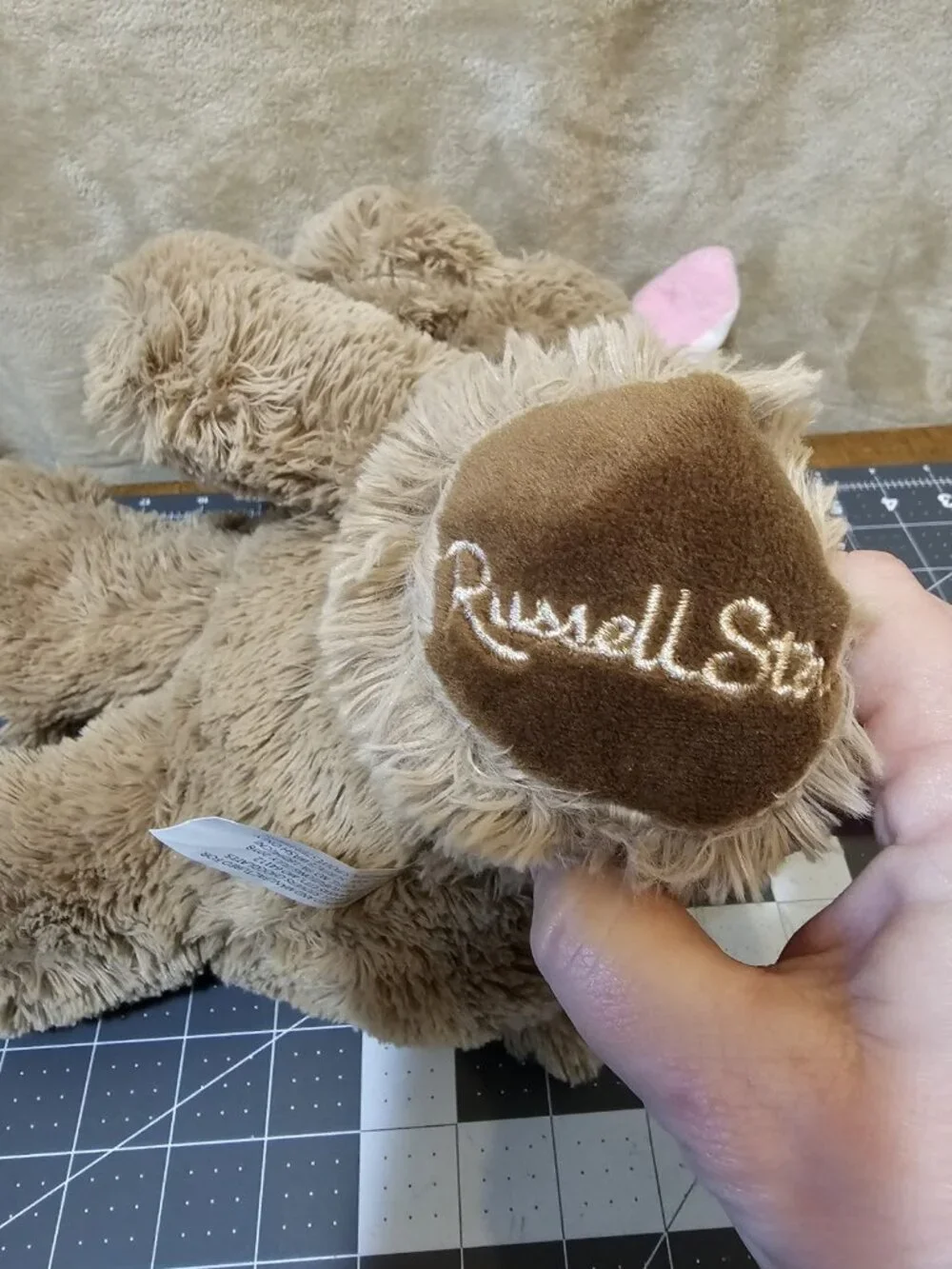 Russell Stover Puppy Dog Plush Easter Bunny Rabbit Ears 12